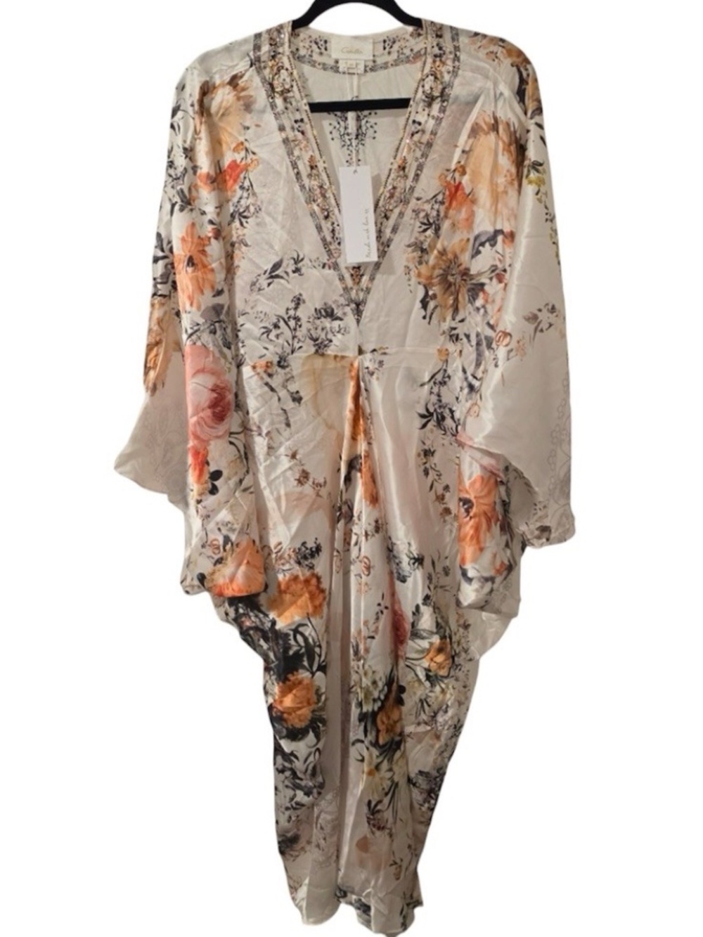 NWT Camilla T Shape Long Silk Kaftan De Haar Memoirs One Size
